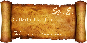 Szikula Estilla névjegykártya